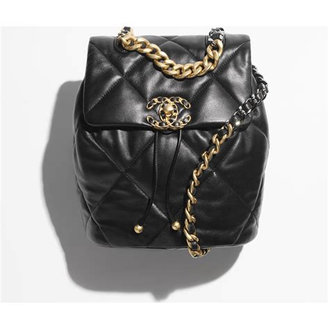 chanel goldtone backpack 2019
